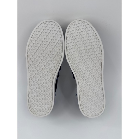 Sam Edelman Navy Blue Canvas Slip On Shoes, Frayed Trim Women US 6 EUR 36 NEW - Picture 3 of 7